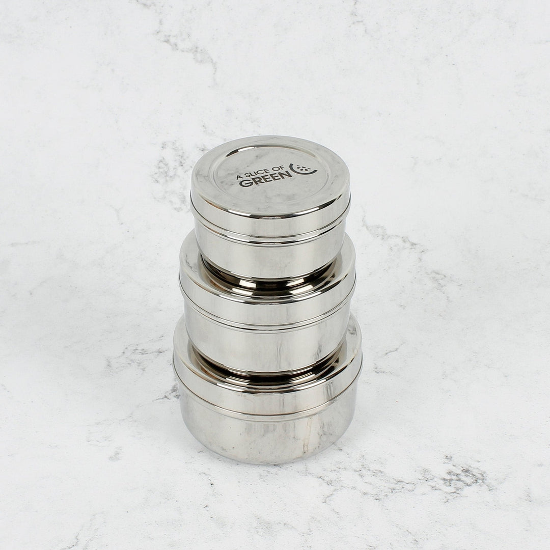 Kadapa – Set of Three Containers - Green Tulip