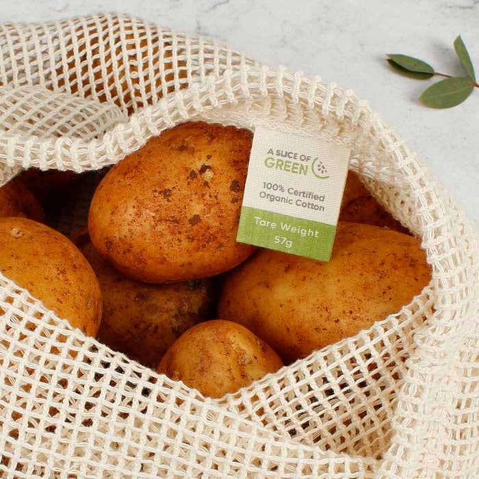 Organic Cotton Mesh Produce Bag - Large