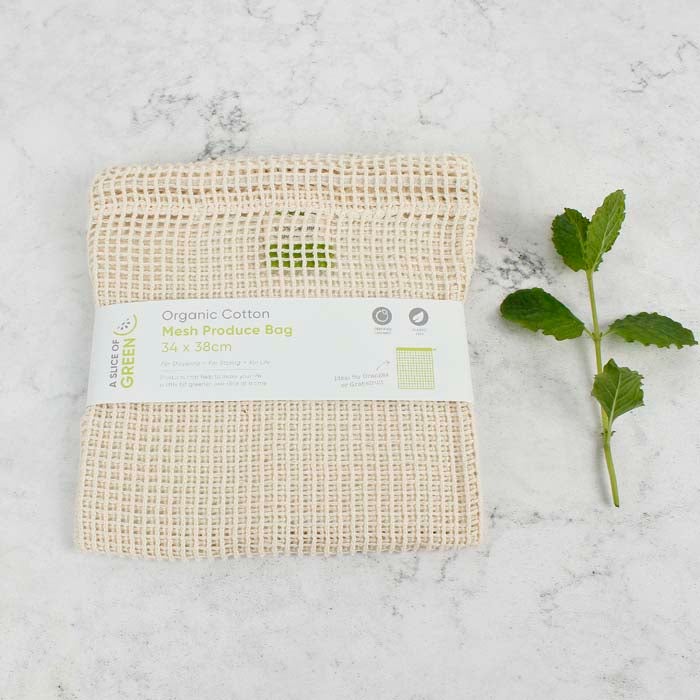 Organic Cotton Mesh Produce Bag - Large