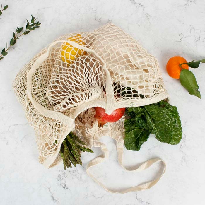 Organic Cotton Long Handled Shopping Bag