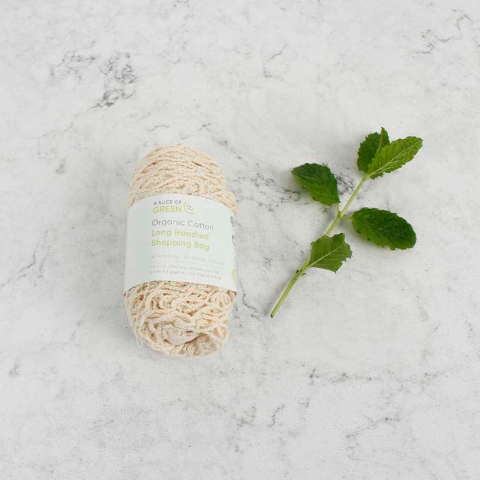 Organic Cotton Long Handled Shopping Bag