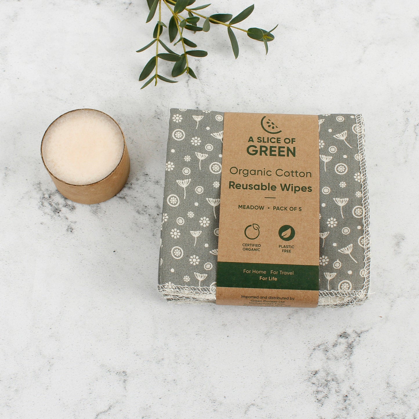 *NQP* Organic Cotton Reusable Wipes - Meadow - Pack of 5