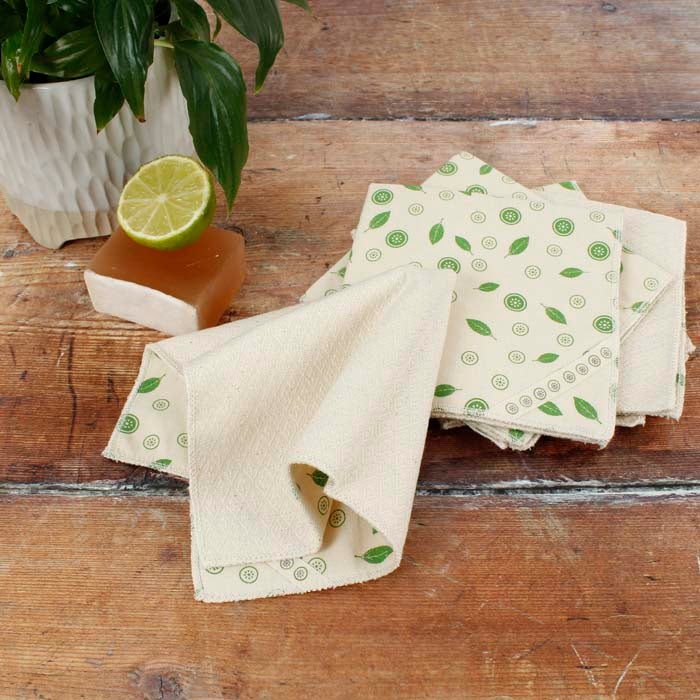 *NQP* Organic Cotton Unpaper Towels - Mint Leaf - Pack of 5