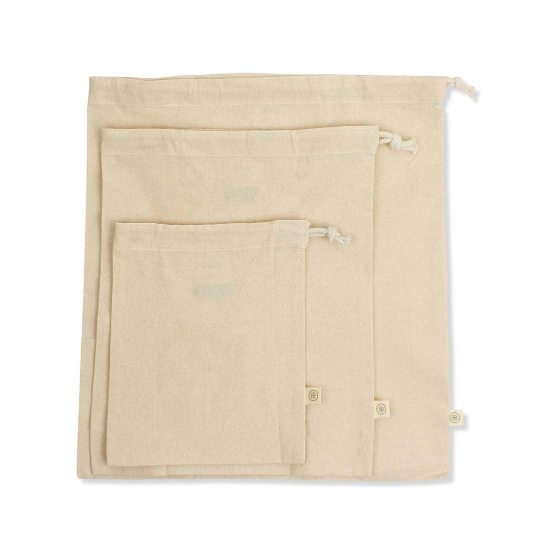 Recycled Cotton Produce Bags - 3 Bag Variety Pack