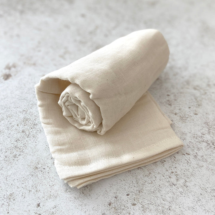 Organic Cotton Muslin Cloth - Natural - Single