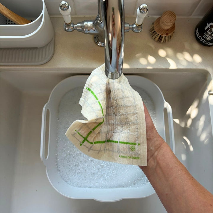 Printed Swedish Sponge Cloths - Pack of 3 - Mint Leaf
