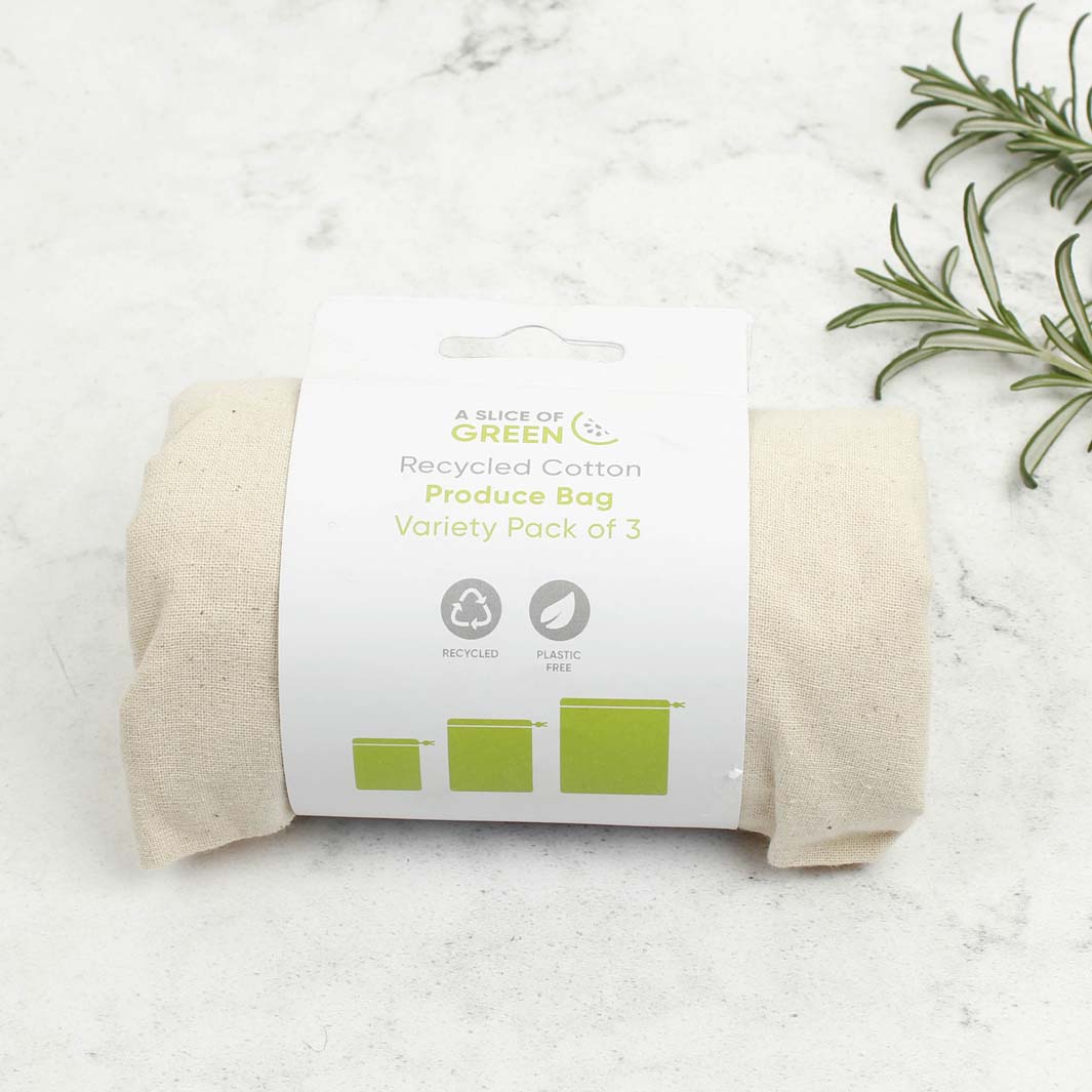 Recycled Cotton Produce Bags - 3 Bag Variety Pack