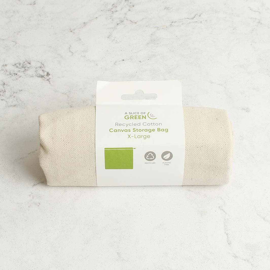 Recycled Cotton Canvas Storage Bag - X - Large - Green Tulip